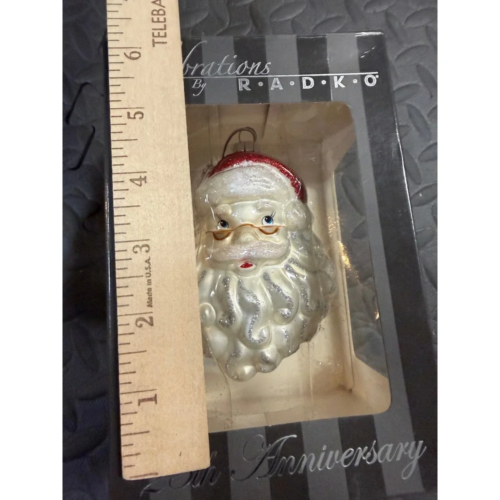 Christopher Radko Santa Ornament 25th Anniversary Glass Christmas 2010 Kmart NIB